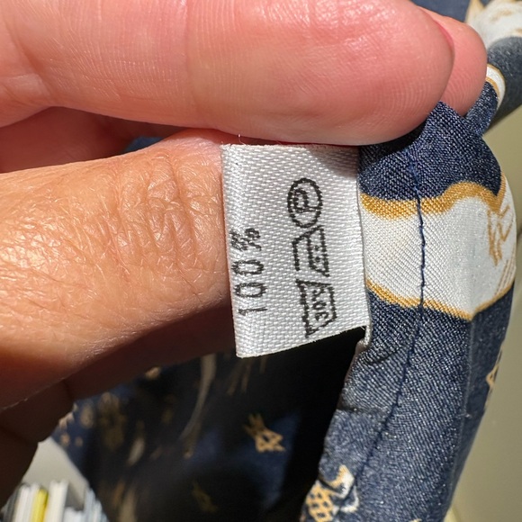 Liz Claiborne Collection navy suns moons celestial print robe large 90’s - Picture 8 of 8